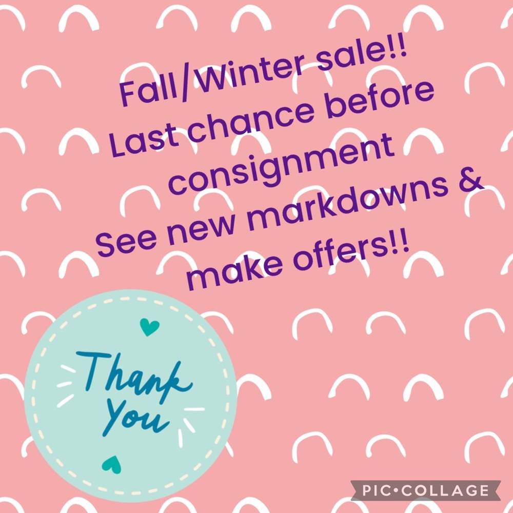Closet cleanout before consignment!  I will be marking down this weekend